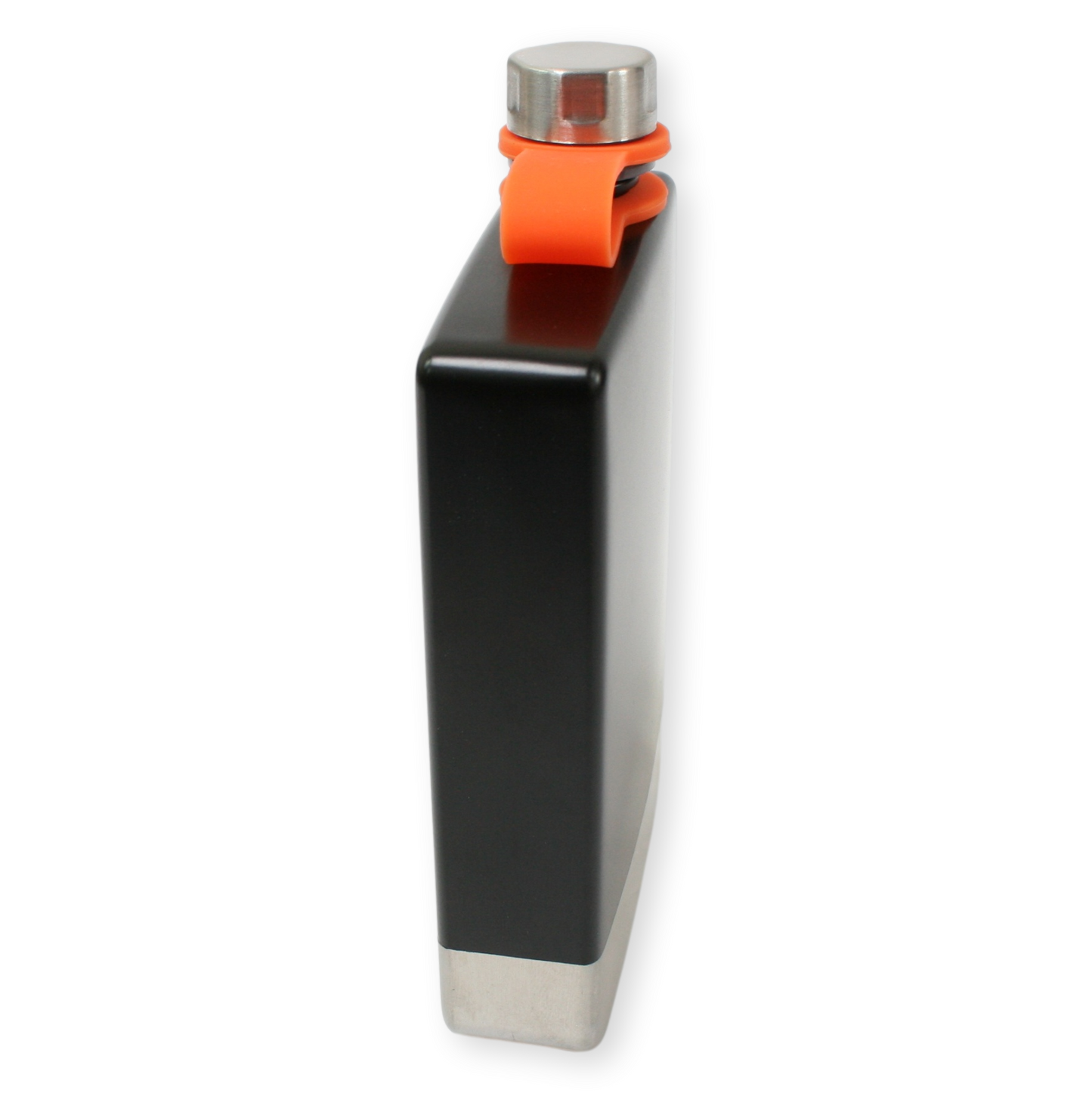 Modern Hip Flask – Matte Black Stainless Steel with Captive Lid
