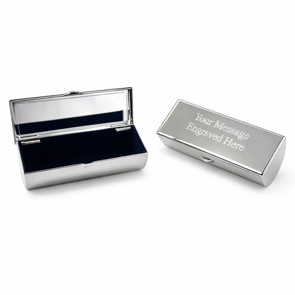 Personalised Metal Lipstick Case & Mirror Lid