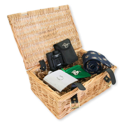 Race Day Ready – Horse Shoe Hip Flask, Binoculars, Tie & Badge