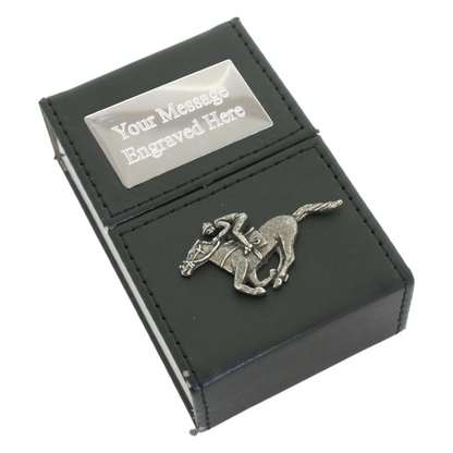 Horse Racing Cigarette Case – With Free Custom Message