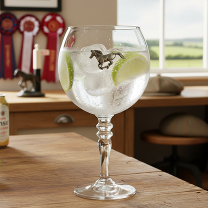 Horse Running 23 Oz Gin Glass