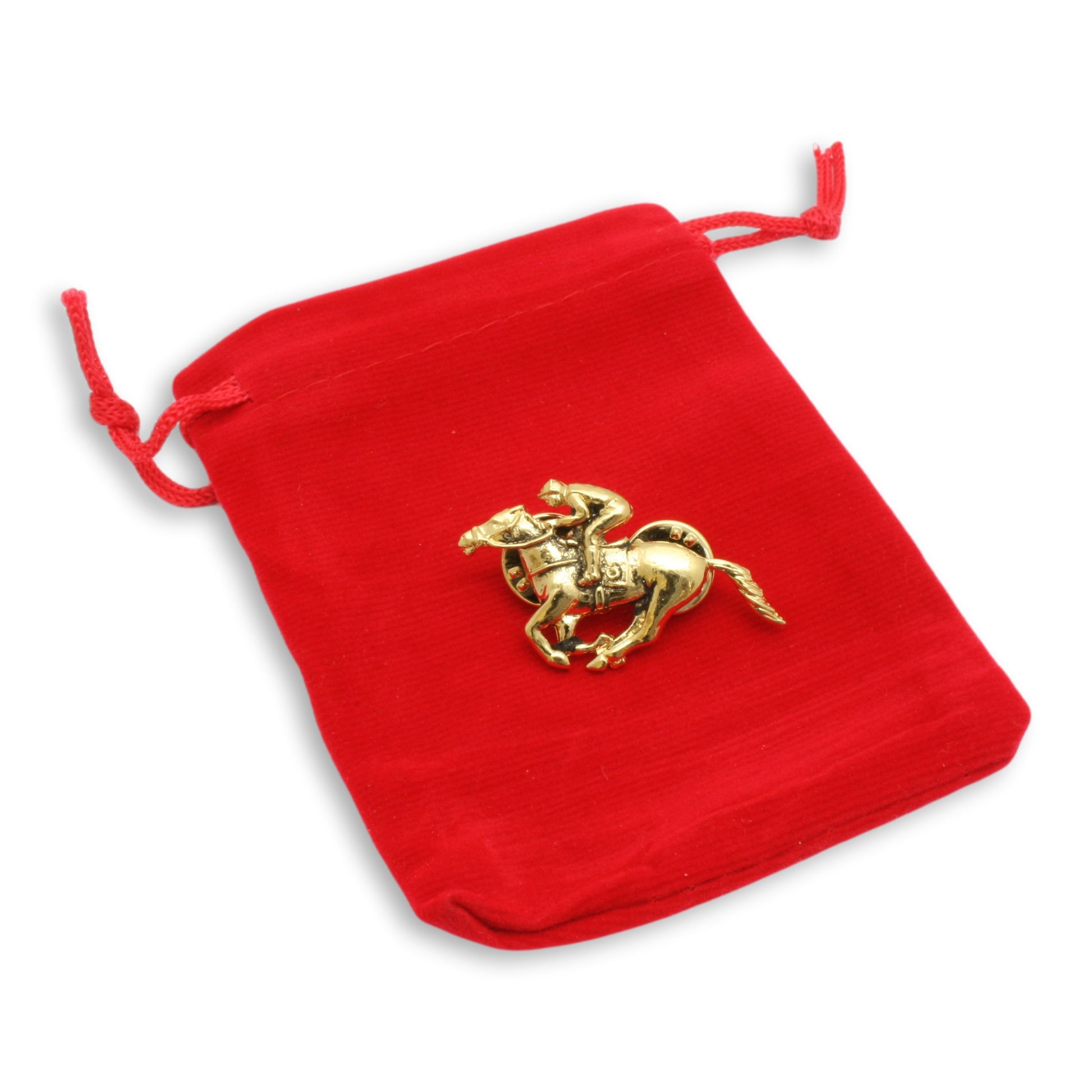 Gold Horse Racing Badge