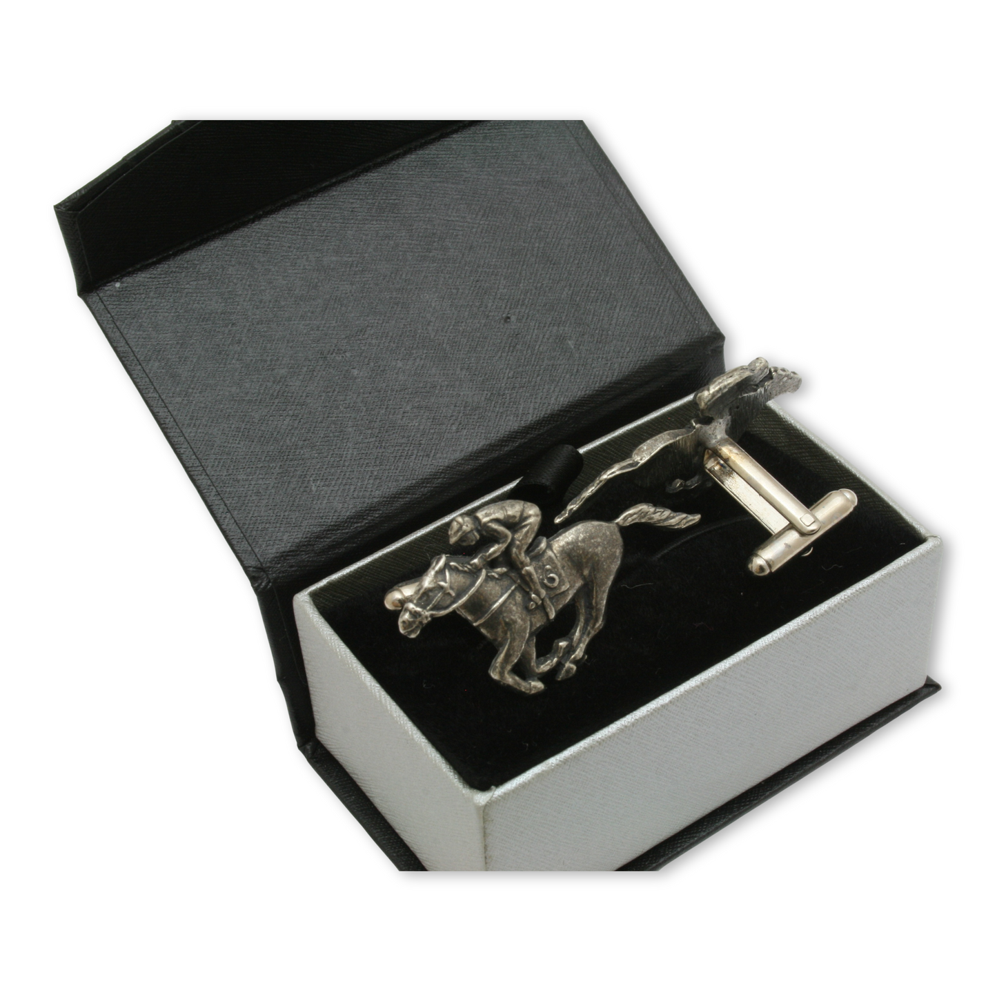 Horse Racing Pewter Cufflinks