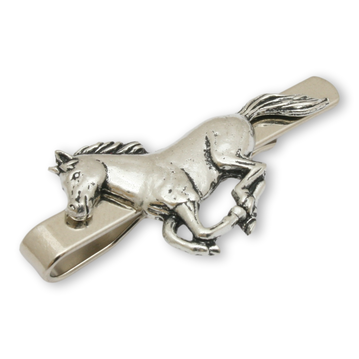 Running Rabbit Tie Bar Horse Tie Bar English Pewter Gift Pouched Tie Accessory – Horse Racing ...