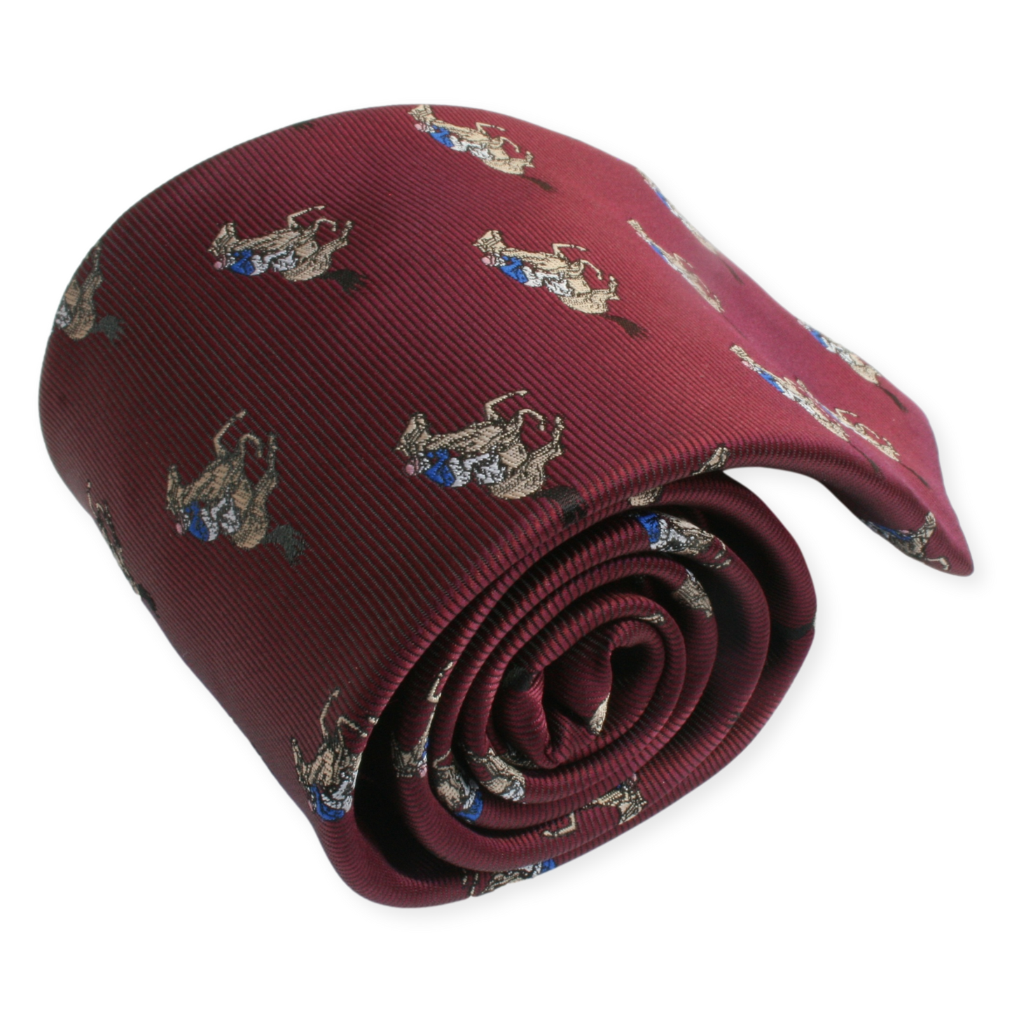 Burgundy Horse Racing Necktie