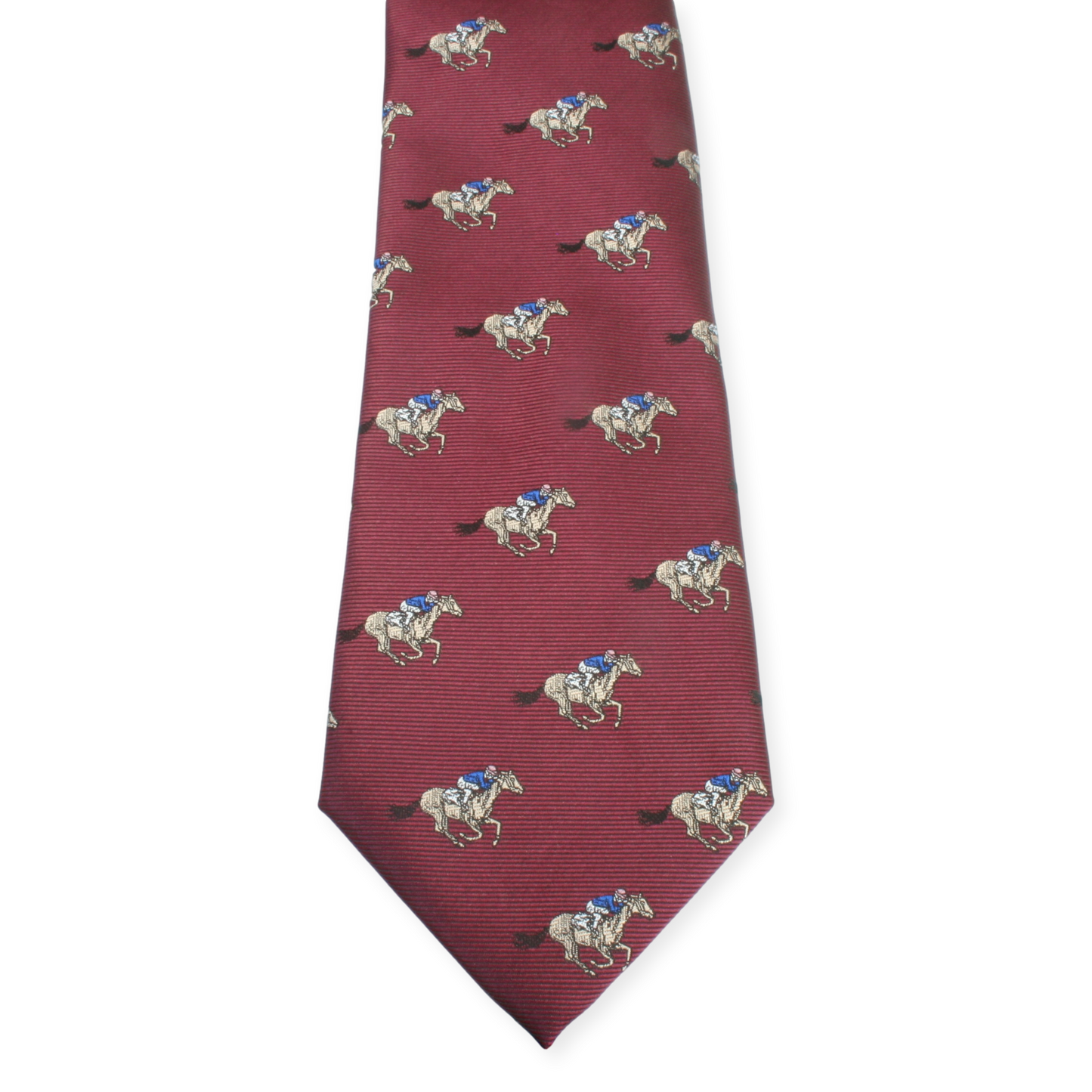 Burgundy Horse Racing Necktie