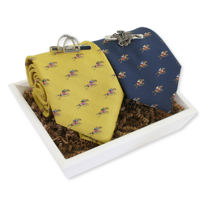 Race Day Ties & Tie Clips Gift Set