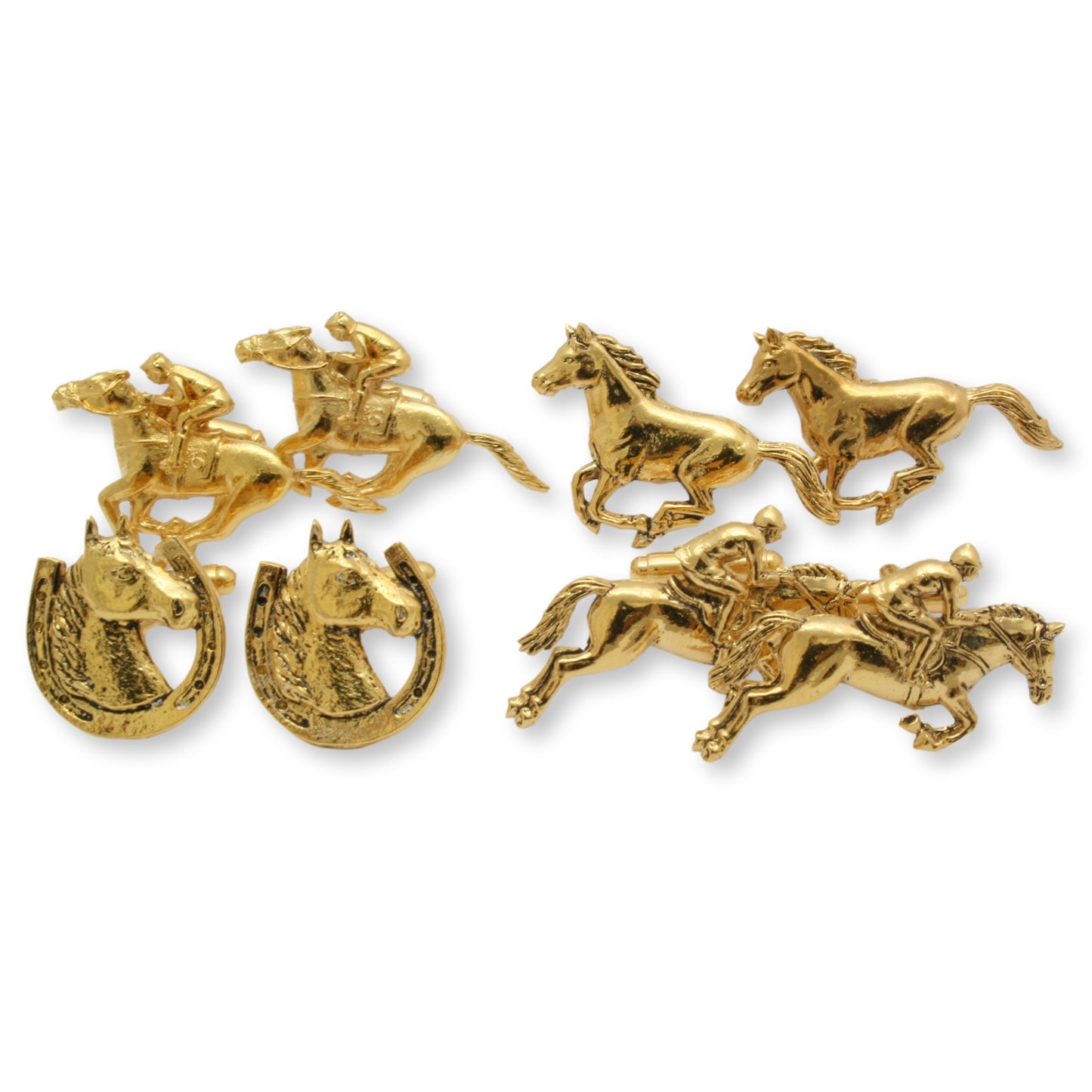 22ct Gold Plated Horse Themed Cufflinks