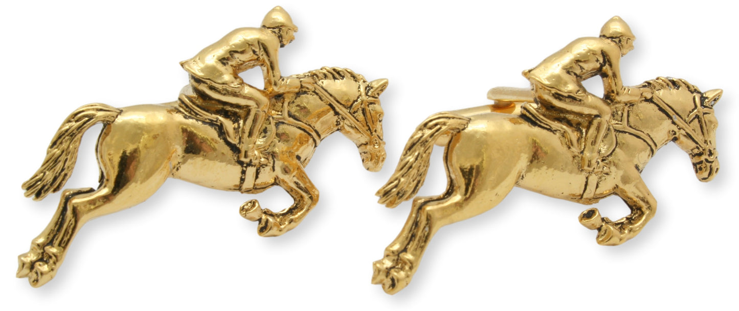 22ct Gold Plated Horse Themed Cufflinks