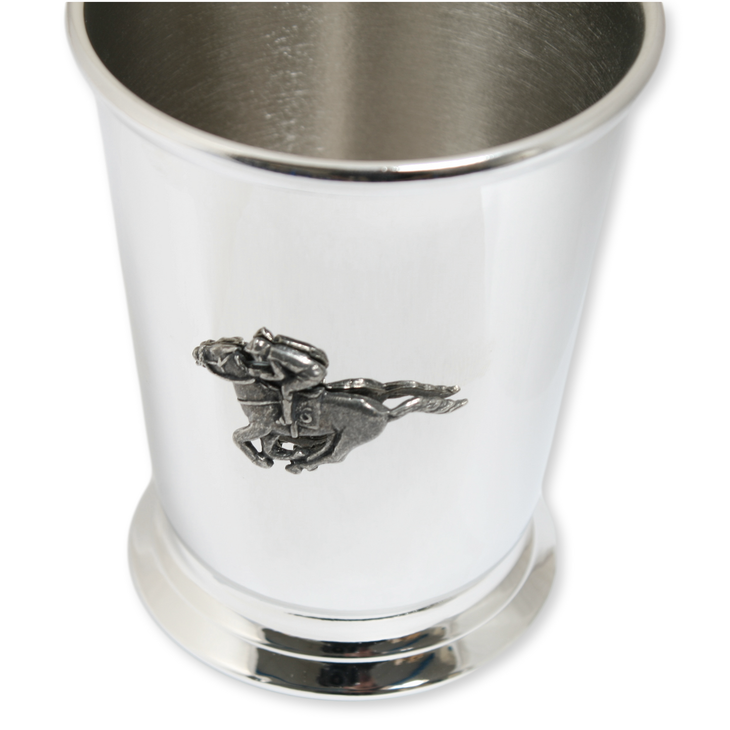 Stainless Steel Mint Julep Cup & Horse Racing Motif