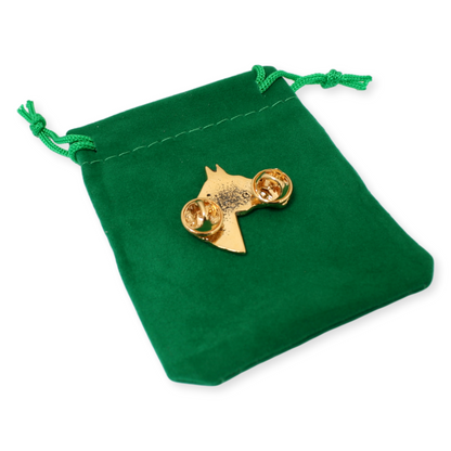 Horse Head Gold Plated Pin Badge
