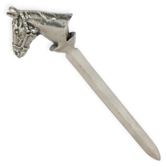 Hand-Cast Pewter Horse Head Letter Opener