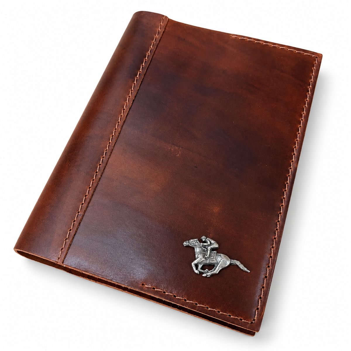 A5 Horse Racing Leather Notebook Cover