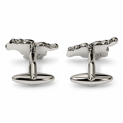 Galloping Black Horse & Jockey Cufflinks