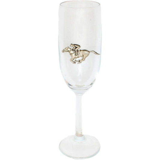 Horse Racing Champagne Prosecco Flute Glass