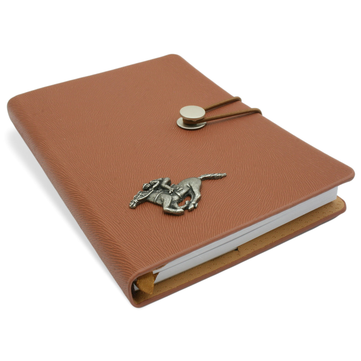 Small Racing Notebook Soft Touch A6 Notebook With Pewter Horse Racing Pewter Motif – Horse ...