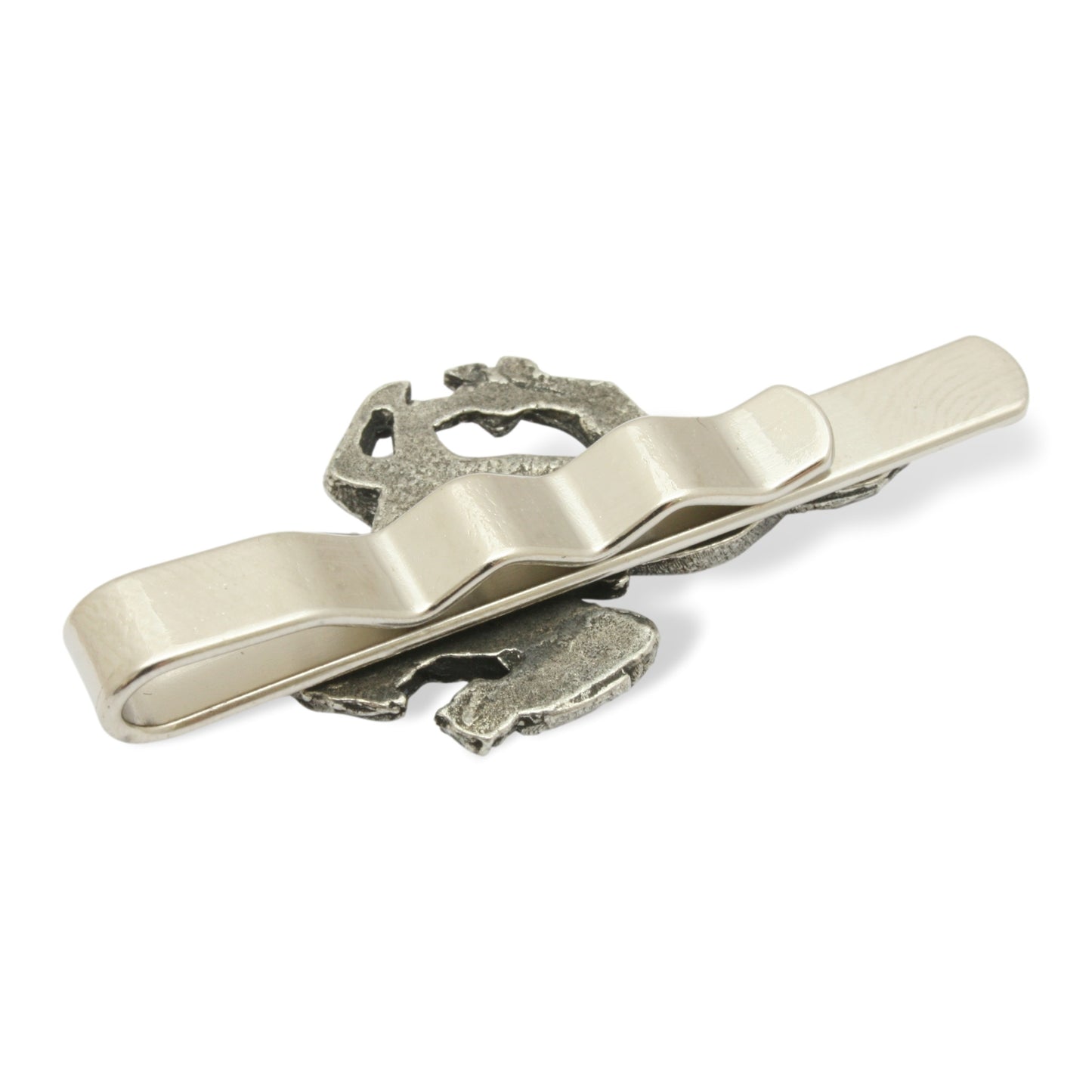 Tie Slide With Pewter Horse Racing Motif