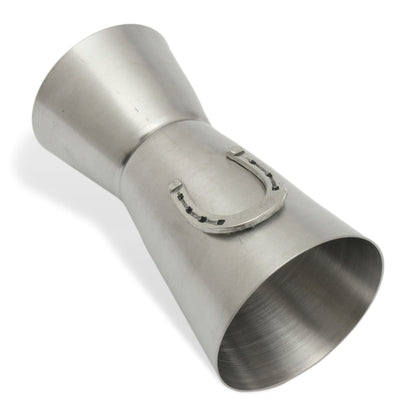 Shot Measuring Jigger 25ml & 50ml With Pewter Horse Shoe Motif