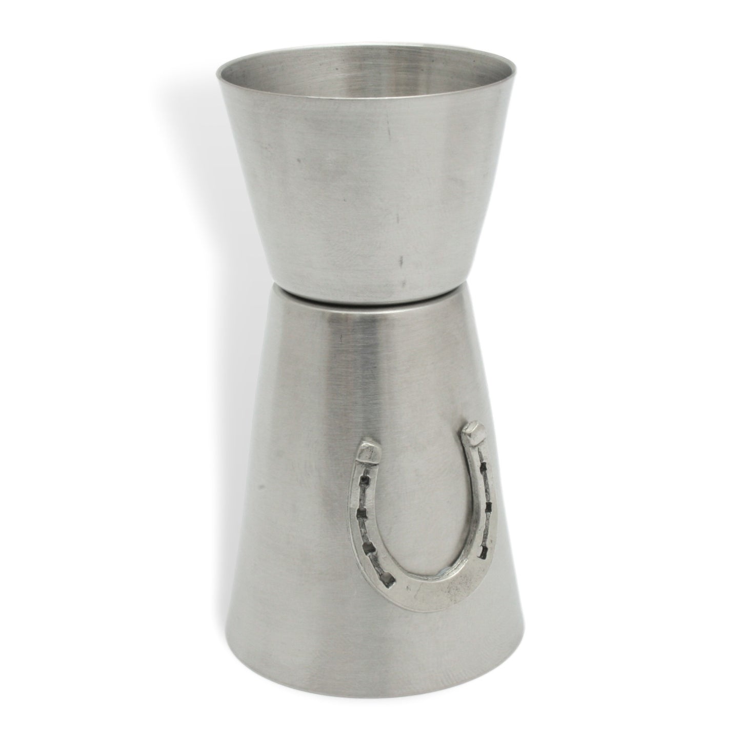 Shot Measuring Jigger 25ml & 50ml With Pewter Horse Shoe Motif