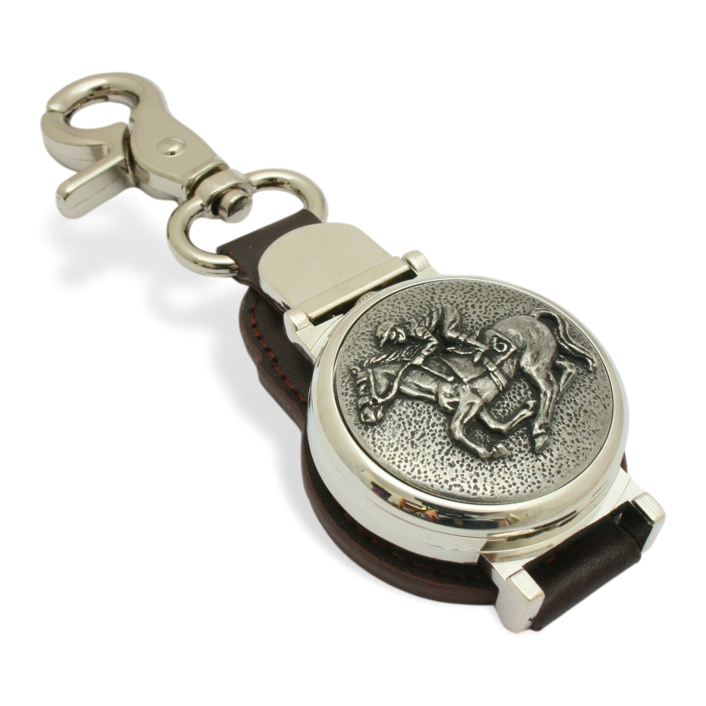 Horse Racing Leather Fob Watch