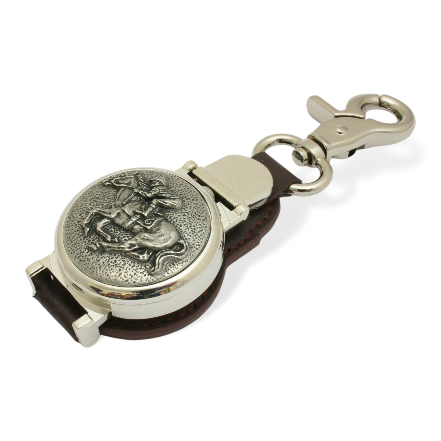 Horse Racing Leather Fob Watch