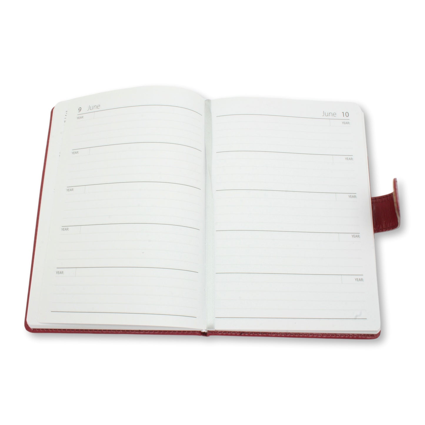 Burgundy 5 Year Diary & Pewter Horse Shoe