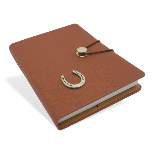 A6 Notebook Pewter Horse Shoe Motif