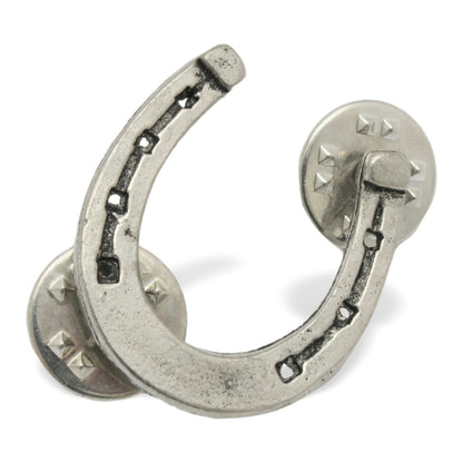 Pewter Horse Shoe Pin Badge