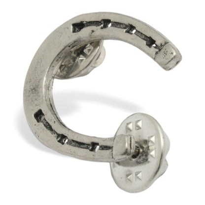Pewter Horse Shoe Pin Badge