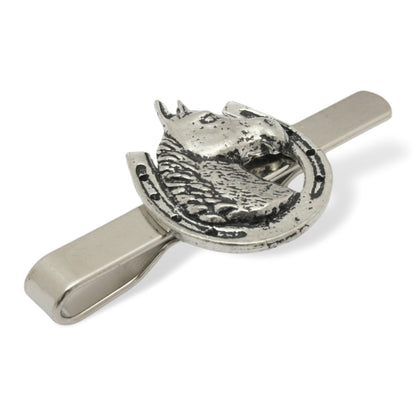 Lucky Pewter Horse Head In Shoe Tie Slide