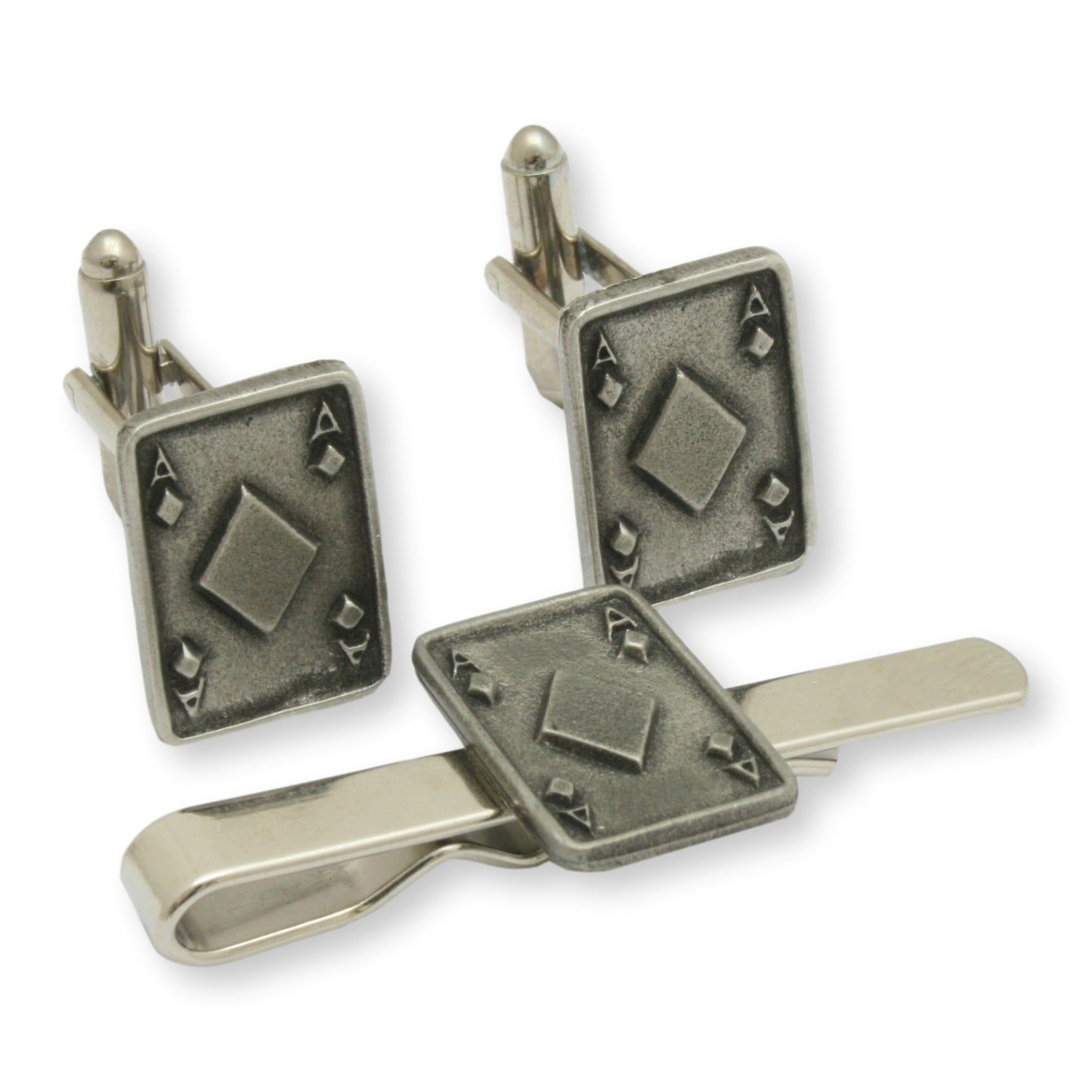 Card Suit Pewter Cufflinks