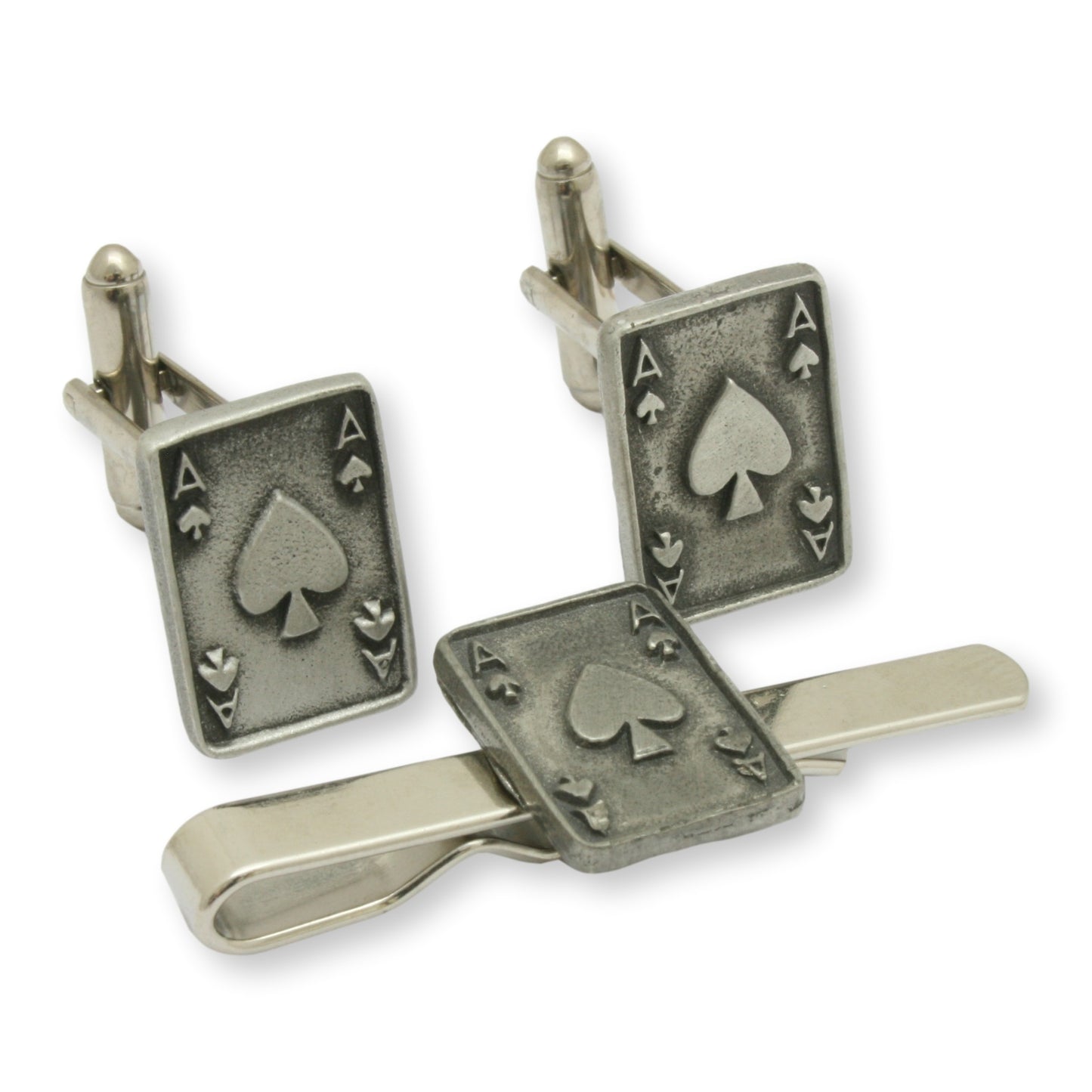 Card Suit Pewter Cufflinks